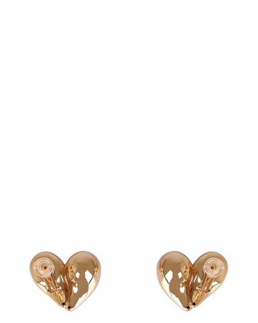 Bottega Veneta White Drop Clip-On Earrings