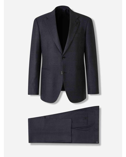Lardini Blue Straight Closure Suit for men