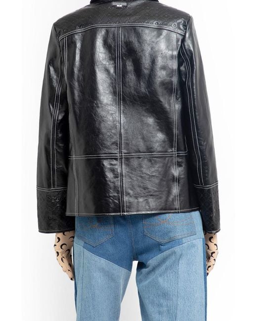 MARINE SERRE Black Leather Jackets