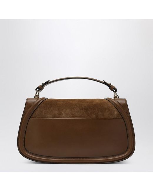 Gucci Brown Mini Blondie Shoulder Bag In Suede