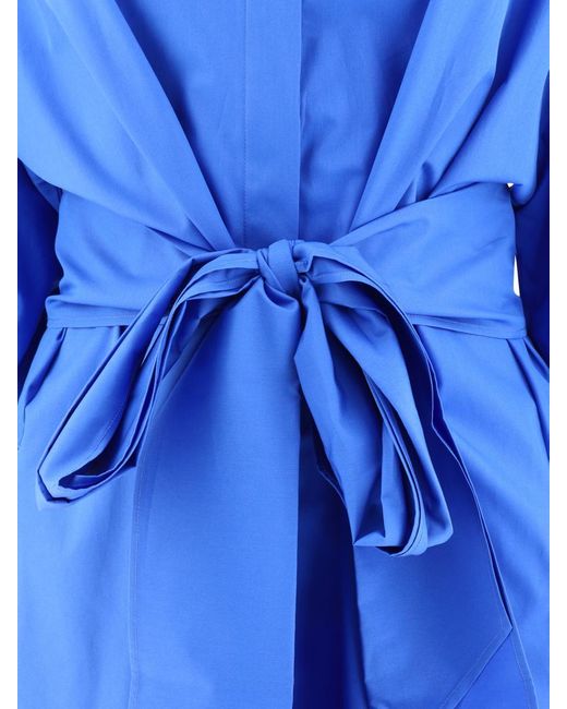 Max Mara Blue "tabata" Poplin Shirt Dress