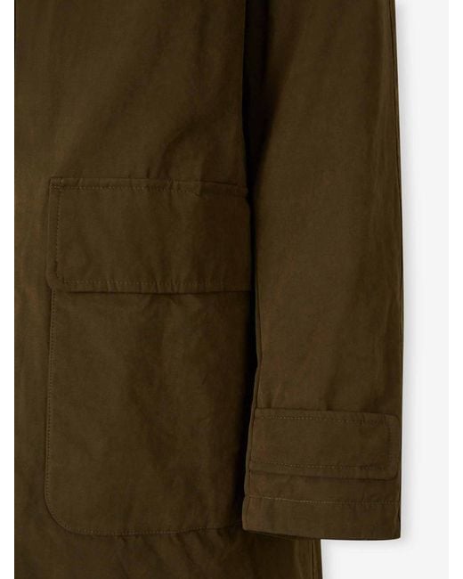 Herno Green Long Puffer Jacket for men