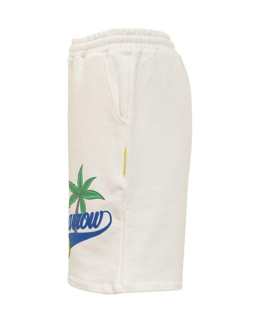 Barrow White Palm Shorts for men