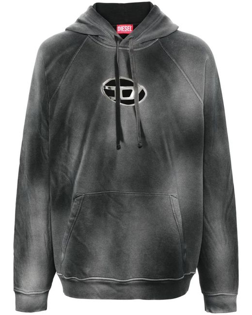 DIESEL Gray Faded Effect Sweatshirt for men