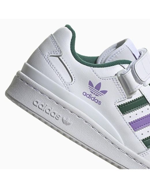 adidas Originals White/green/violet Forum Low Trap Kitchen Sneakers | Lyst