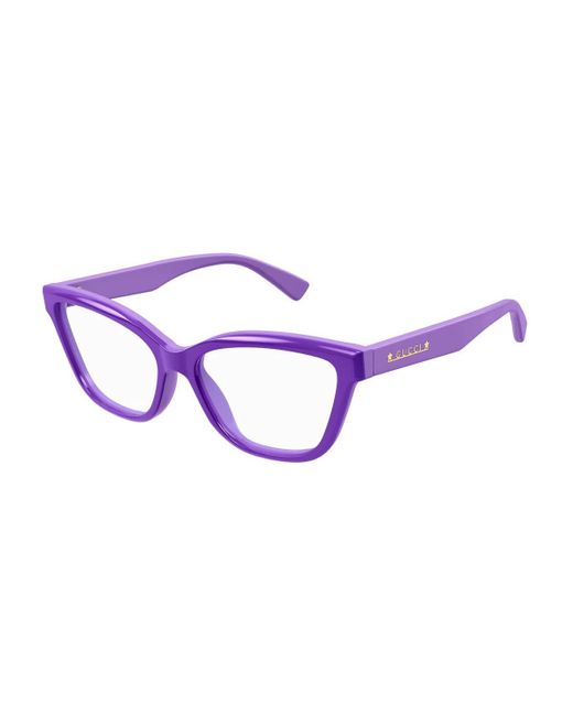 Gucci Purple Gg1589O Linea Lettering Eyeglasses