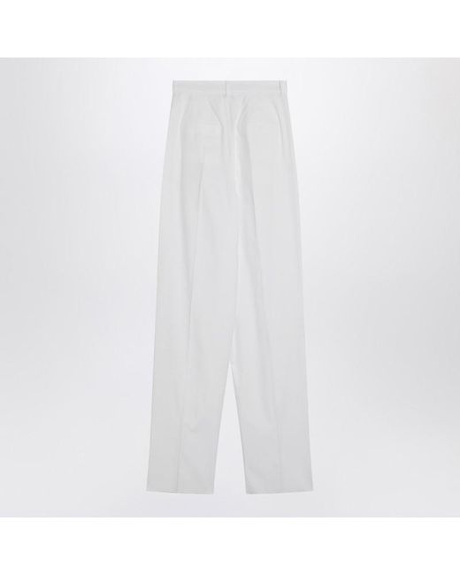 Sportmax White Wide Trousers