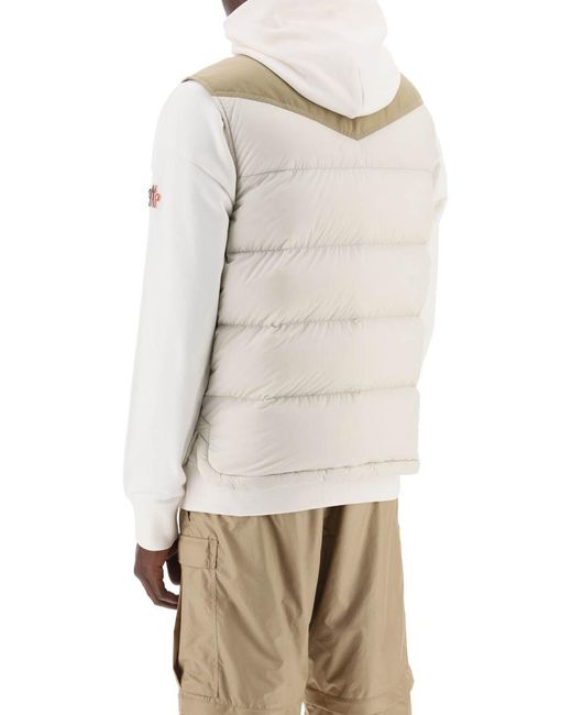 3 MONCLER GRENOBLE White Veny Padded Feather Vest For for men