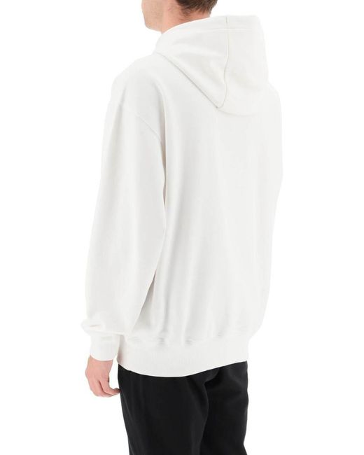 HUGO Hugo Embroidered Oversized Hoodie For Men (White, XXL)