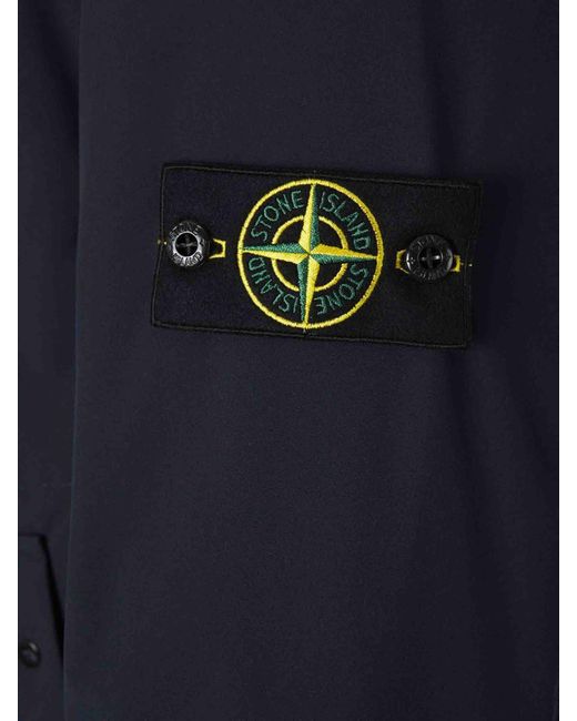Stone Island Blue Technical Hooded Jacket for men