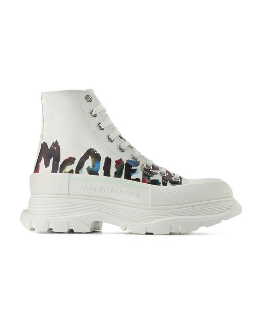 Alexander McQueen Gray Tread Slick Sneakers for men