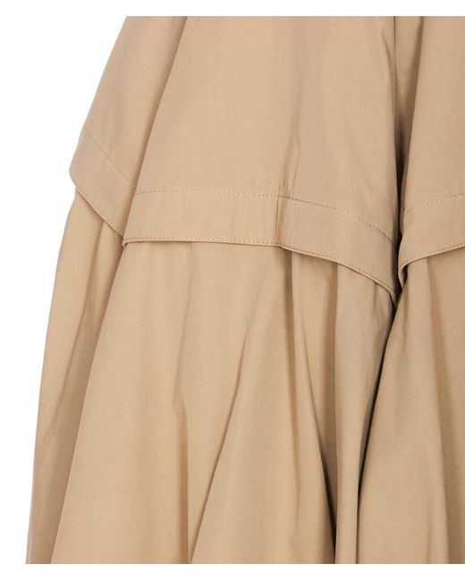 Bottega Veneta Natural A-Line Skirt