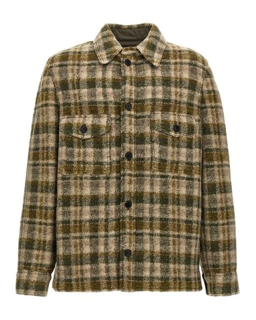 Isabel Marant Green Plaid Casual Jacket With Textured Fabric for men