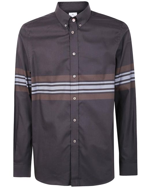 Paul Smith Blue Ls Regular Fit Shirt Bd Col for men