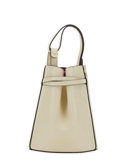 Neous Small Sigma Bag With Shoulder Strap in Metallic Lyst