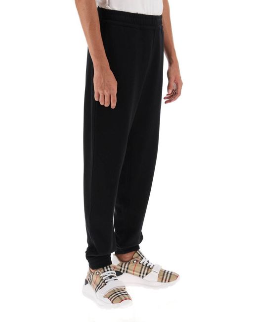 Burberry Black Tywall Sweatpants With Embroidered Ekd for men