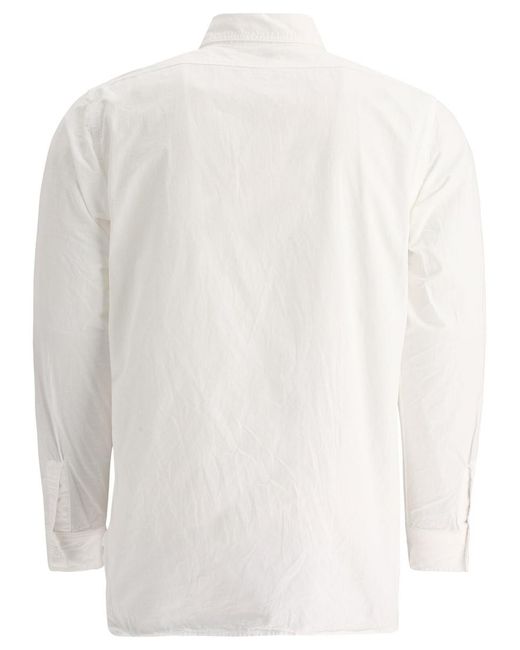 Orslow White Shirt With Chest Pockets for men