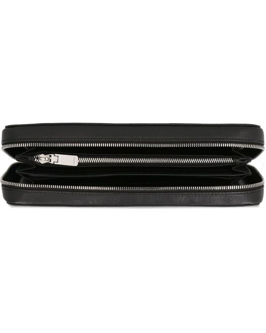 Boss Gray Logo Leather Wallet for men