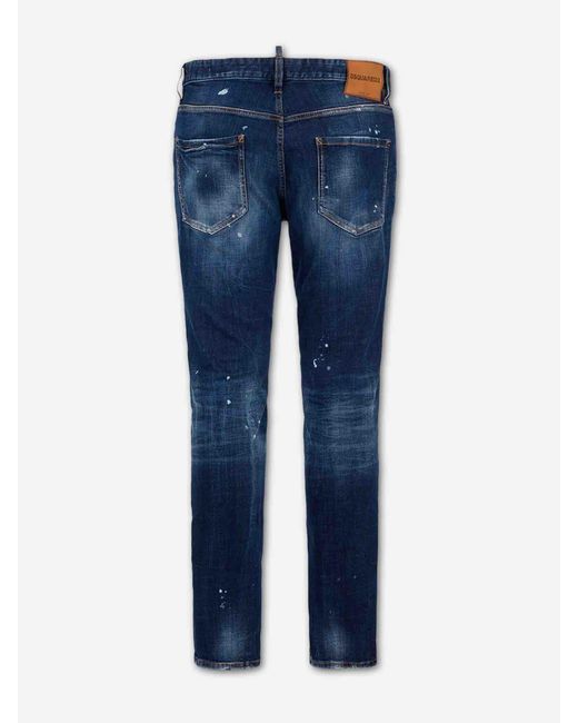 DSquared² Blue Teddy Straight Jeans for men