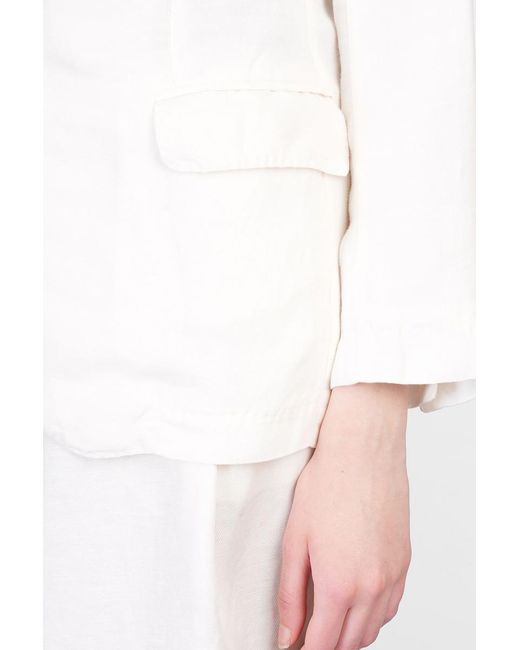 120% Lino White Blazer