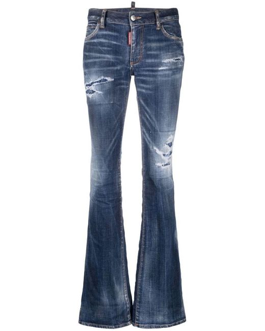 DSquared² Blue Flared Denim Jeans