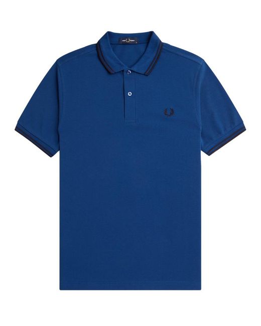 Fred Perry Blue Fp Twin Tipped Shirt Clothing for men