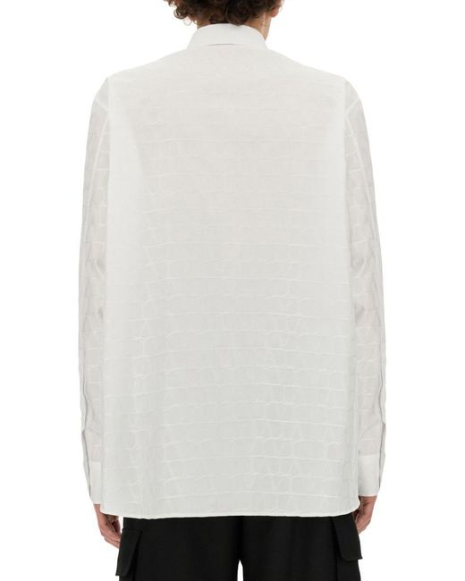 Valentino Garavani White Shirt With "Toile Iconographe" Pattern for men