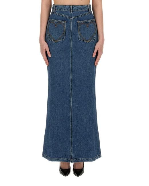 Moschino Jeans Blue Long Skirt