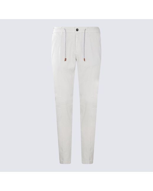 Eleventy White Cotton Pants for men