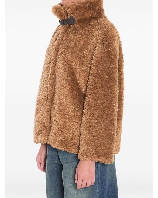 Herno Brown Eco-Fur Coat
