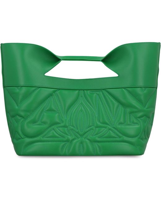 Alexander McQueen Green The Bow Small Handbag