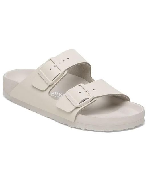 Birkenstock White Arizona Exquisite, Natural Leather