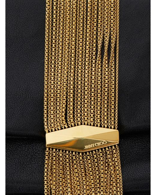 バッグ・カバンその他 Jimmy Choo Black leather Zandra bag with gold pendant Jimmy Choo Black leather Zandra bag with gold pendant