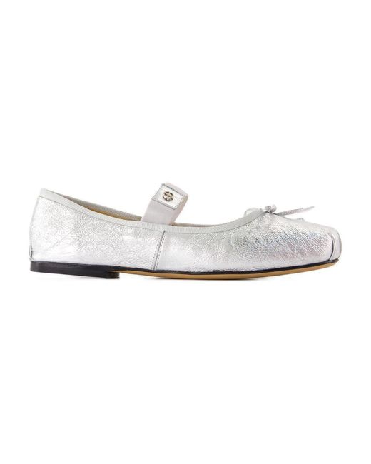 Anine Bing White Jolie Flat Shoes