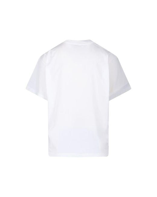 MM6 by Maison Martin Margiela White Logo T-Shirt for men