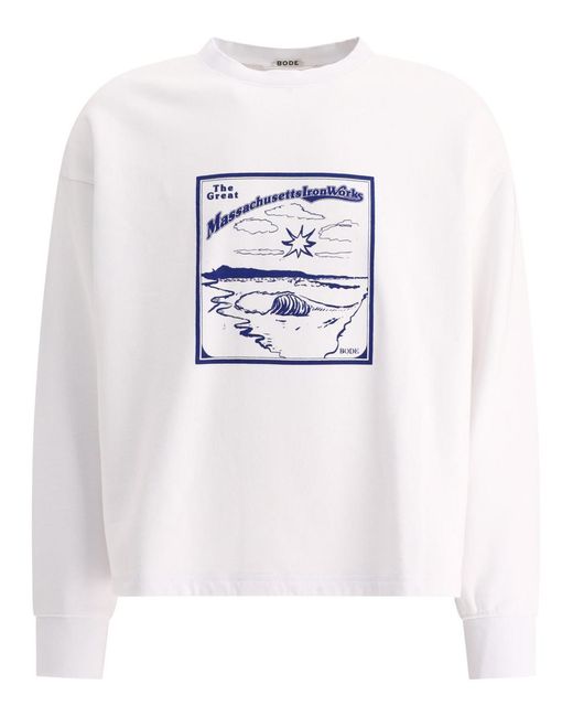 Bode White "ironworks" Sweatshirt for men
