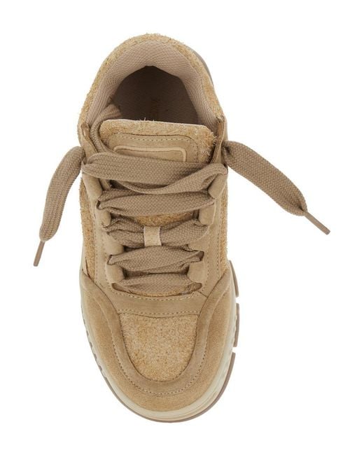 Axel Arigato Natural 'Area Lo' Low Top Sneakers With Logo Patch On The Tongue And Chunky Sole