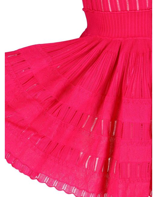 Alaïa Red Crinoline Midi Dress