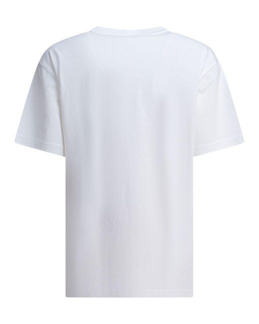 Alexander Wang White Essential Jsy Ss Tee W/ Puff Logo & Bound Neck