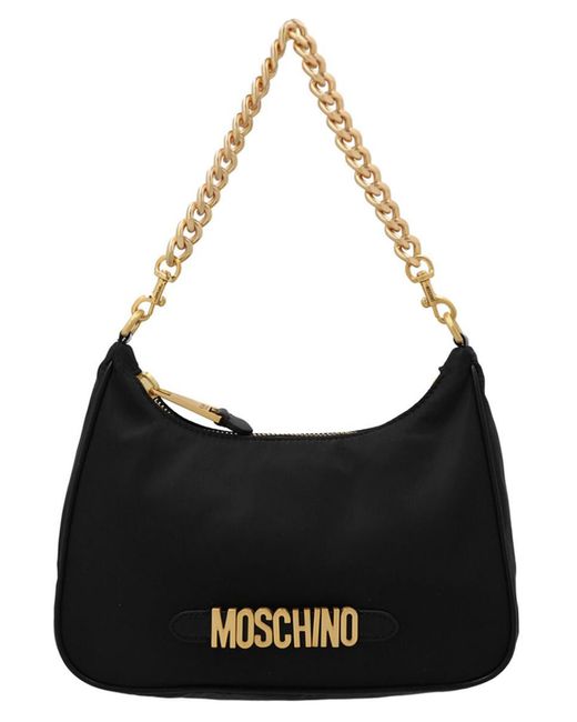 Moschino Black Logo Shoulder Bag Shoulder Bags