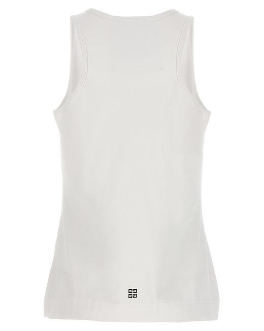 Givenchy White Logo Print Tank Top