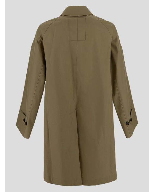 Burberry Green Mid-Length Gabardine Car Coat for men