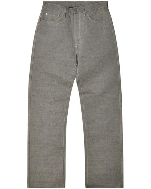 Maison Margiela Gray Straight Jeans With A High Waist for men