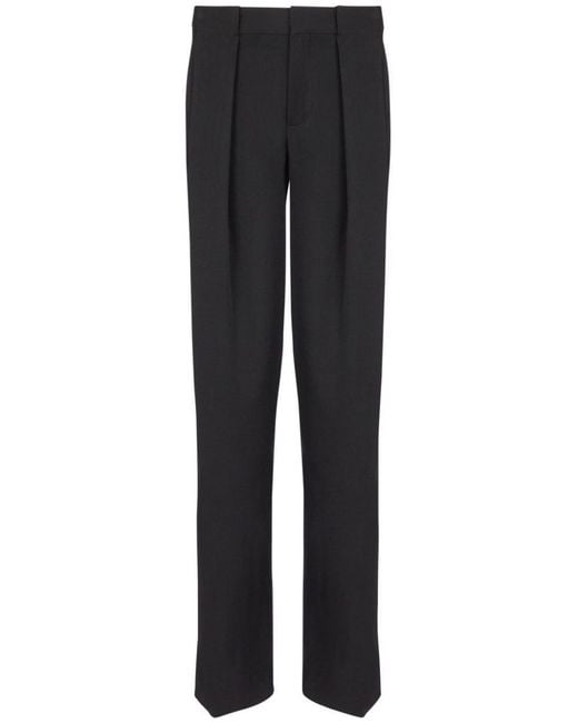 Balmain Black Pleated Wool Pants For for men