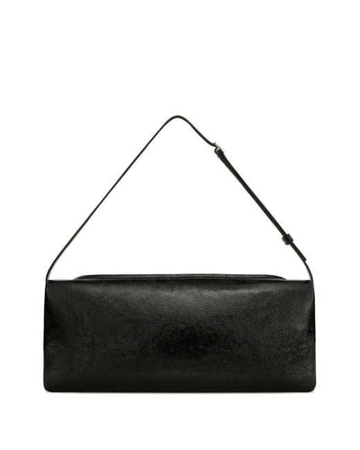 Courreges Black Cuff Leather Clutch