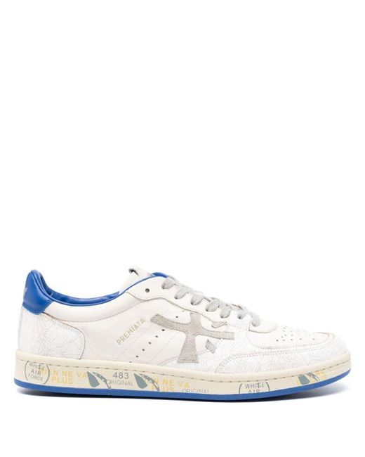 PREMIATA SNEAKERS White Bskt Clay Sneakers Shoes for men