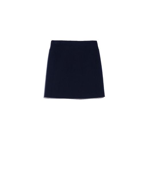 Max Mara Blue Ali Wool Bodycon Skirt