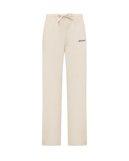 Palm Angels White Travel Pants for men