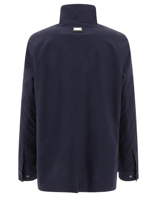 Dolce & Gabbana Blue Technical Fabric Safari Jacket for men