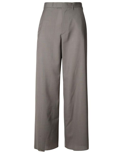 MM6 by Maison Martin Margiela Gray Taupe Virgin Wool Pants